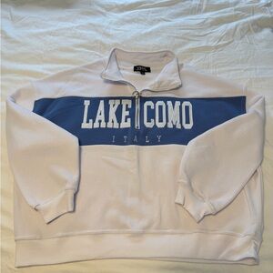 Lake Como Italy Women's White and Blue Sweater